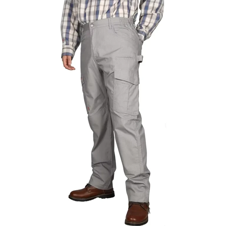 FR-Mens-6oz-Lightweight-Cotton-RipStop-Fire-Retardant-Water-Oil-Repellent-CAT2-Arc-Rated-ATPV-8cal-cm-Brass-Zipper-Safety-Pants