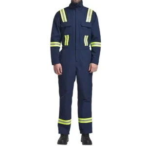 FR Mens Flame Resistant Light Weight Reflective Jumpsuit Cotton Coverall