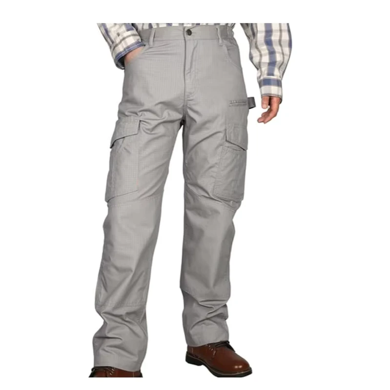FR Pants Cargo Pockets Lightweight 100% Cotton Rip Stop Water Repellent Finish Regular Fit Flame Resistant Jeans