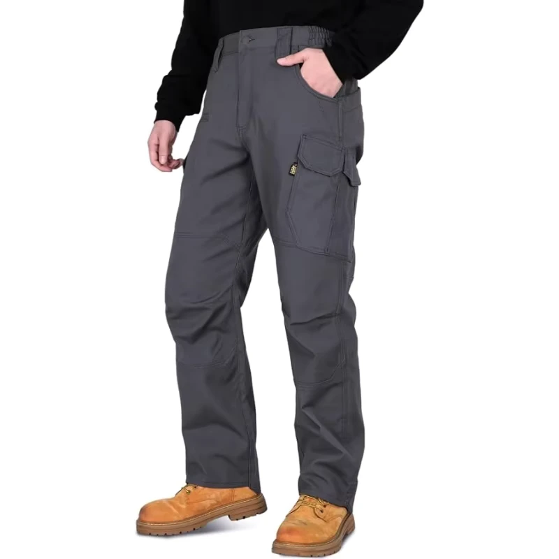 FR Pants Men Blue Cargo Pockets Stretchy Fire Retardant Soft Relaxed Fit 8.5OZ Cotton Spandex NFPA 2112 EN 11612 Certified