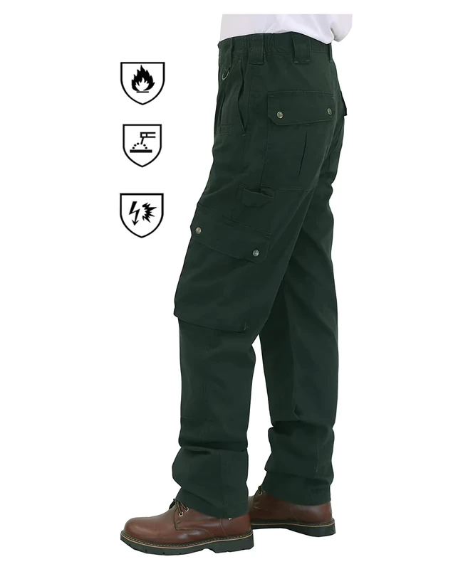 FR Pants for Men Cargo Flame Resistant Pants (2112&CAT2) 100% C 7.5oz Utility Fire Resistant Pants