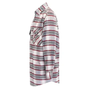 FR Safety Pearl Snaps Fire Retardant Shirt NFPA2112 Lightweight Fashion Printed Plaid CAT2 6.5OZ 100% Cotton Arc Flash