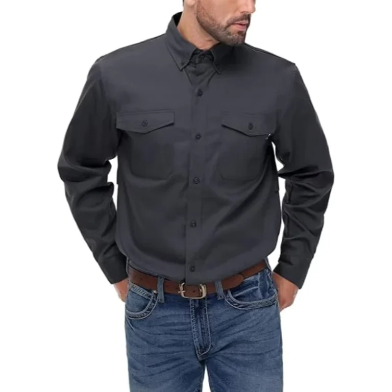 FR-Shirt-for-Men-6oz-Ripstop-Lightweight-Back-Vented-Mesh-Breathable-Flame-Resistant-CAT2-NFPA2112-Arc-Flash-Safety-Welding