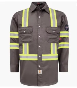 FR Shirts Hi Vis Flame Resistant Fire Retardant Shirt 7.5oz Men’s Reflective Shirts