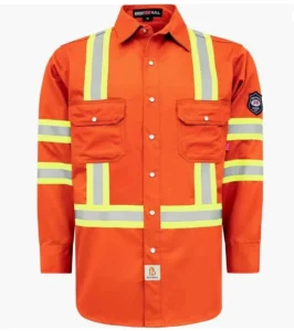 FR Shirts Hi Vis Flame Resistant Fire Retardant Shirt Flame Resistant High Visibility Hi Vis FR Shirt 100% C 7 oz