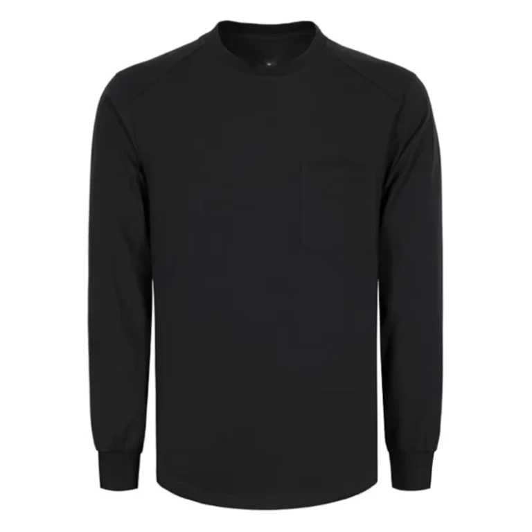 FR-Shirts-Long-Sleeve-Crewneck-92-Cotton-8-Heather-Blended-Flame-Resistant-Work-Shirt-CAT2-Fire-Retardant-NFPA
