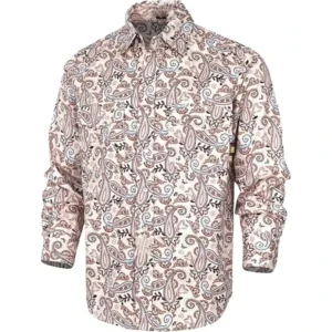 FR Shirts Printed Paisley Hawaii Lightweight Pearl Snaps Button Flame Resistant NFPA2112 CAT2 100% Cotton Twill
