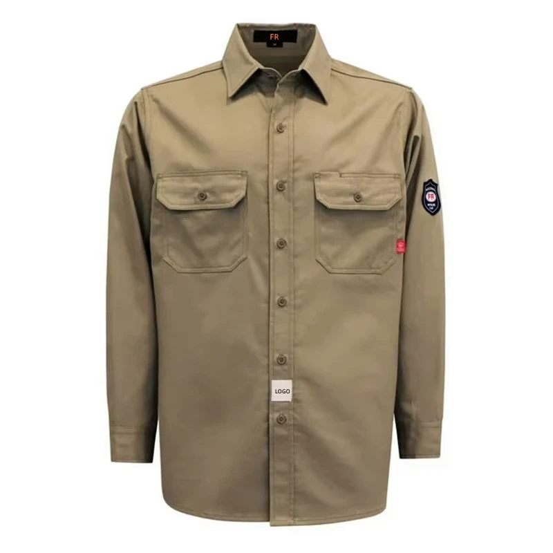 FR Shirts Welder Workwear 6.25oz Lightweight Welding Shirts Flame Resistant Men's Fire Retardant Safety Work Shirt