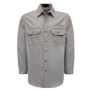 FR Solid Color Cotton Workwear Decorative Line 7.5OZ Flame Resistant Arc Rating CAT2 Shirts