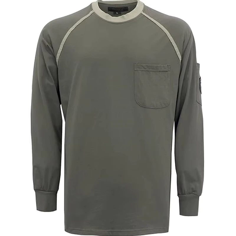 FR T Shirt 5.5oz Flame Retardant Workwear Cotton Men's Spring Summer
