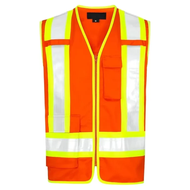 FR-Twill-Safety-Vest-with-Reflective-Stripe-High-Visibility-Orange-Fire-Resistant-NFPA-2112