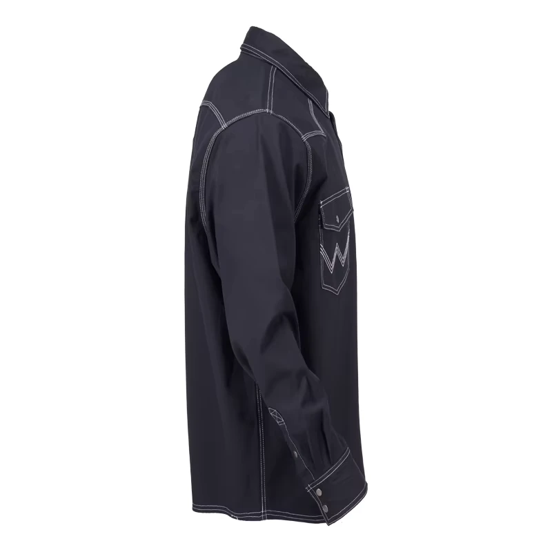 FR Welding Shirts Heavyweight Stretchy Canvas Waterproof Aramid Threads Snaps Reinforced Stitching Western Style Fire Resistant