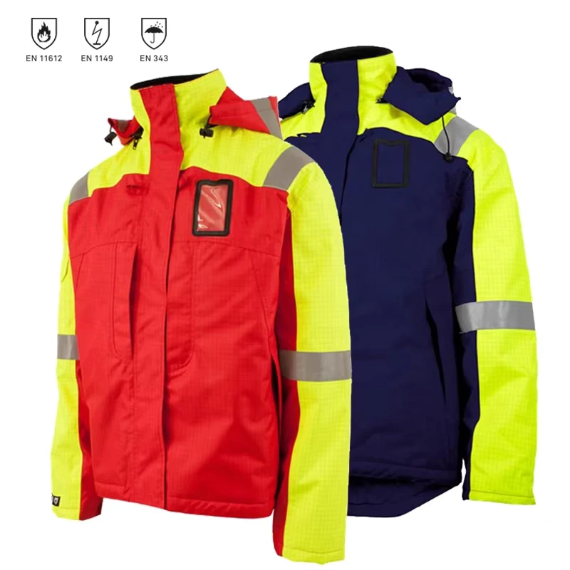 FR Work Clothes for Oil Gas Sector Working Uniform for Engineer Safety Winter Jackets