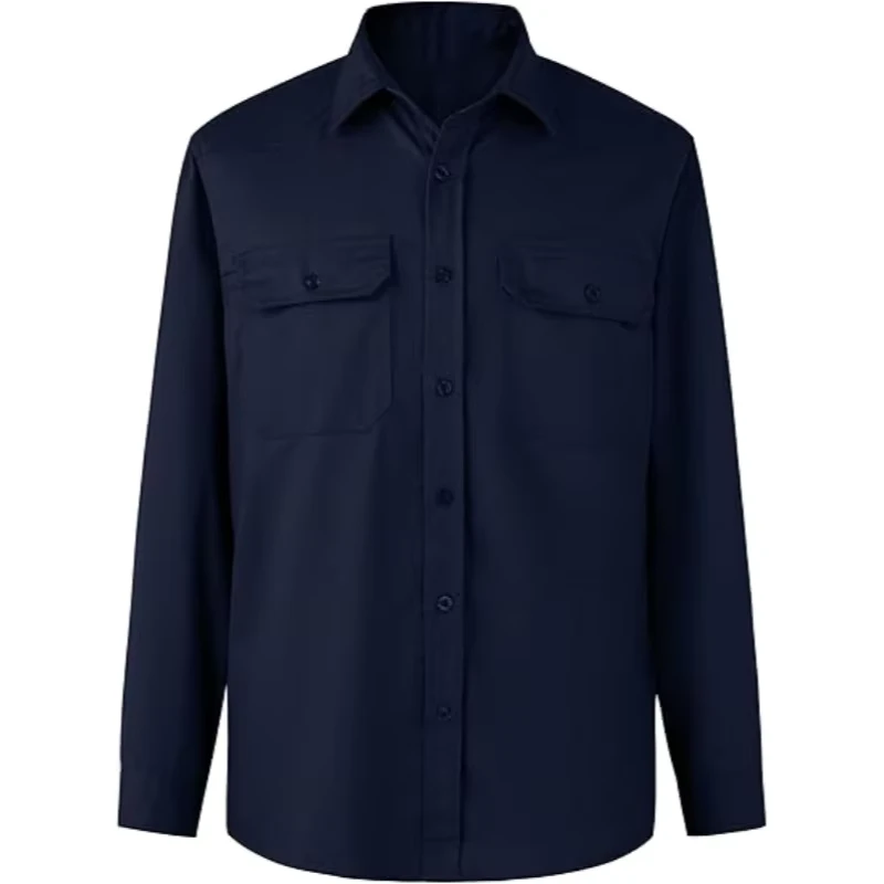 FR Work Fire Resistant CAT2 NFPA 2112 Clothing Cotton 7.5OZ Twill Flame Retardant Arc Flash Safety Shirts