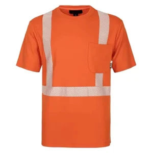 FR with Reflective Stripe Cotton High Visibility Welding Fire Retardant Hi Vis Work T shirts