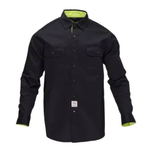 FRC 6.5OZ Cotton Solid Color Flame Resistant Garment NFPA2112 Smelting Oil Fire Retardant Shirts