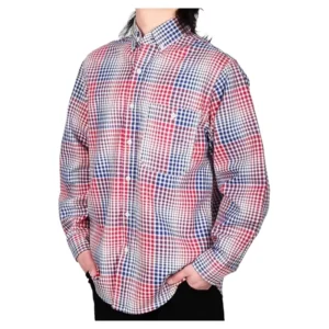 FRC 7OZ Fire Retardant Buttons Plaid Printed CAT2 Arc Hazard Safety Flame Resistant Shirts