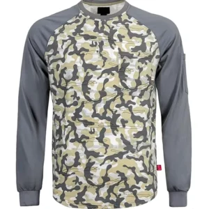 FRC Clothing 6OZ Summer Lightweight CAT2 Flame Retardant Camo Cotton Pullover FR Workwear Shirts EN 11612 Certified Custom Logo