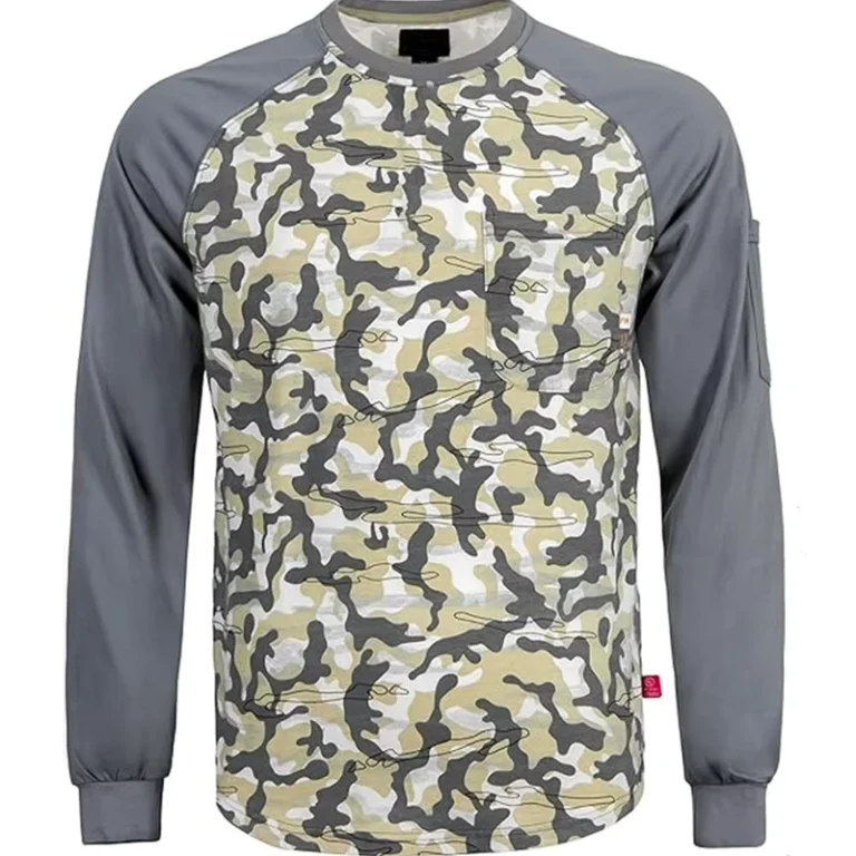 FRC-Clothing-6OZ-Summer-Lightweight-CAT2-Flame-Retardant-Camo-Cotton-Pullover-FR-Workwear-Shirts-EN-11612-Certified-Custom-Logo