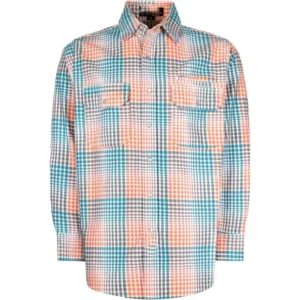 FRC Clothing CAT2 Arc Safety Apparel 7.5OZ Flame Resistant Cotton FR Sleeves Yarn Dyed Plaid Shirt Fire Proof FR Urea Buttons