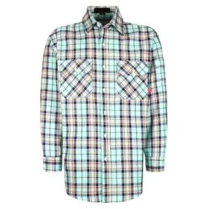 FRC Clothing CAT2 Arc Safety Apparel 7.5OZ Flame Resistant Cotton FR Sleeves Yarn Dyed Plaid Shirt Fire Proof Urea Buttons Suit