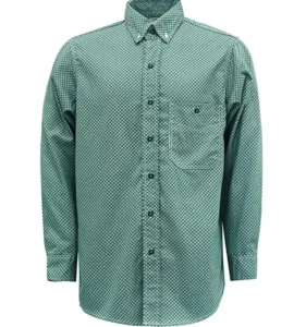 FRC Clothing Custom Plaid Printed Fire Retardant CAT2 Flame Resistant Shirt 8.2cal cm2 ATPV NFPA 2112 70E EN ISO 11612 6.5oz