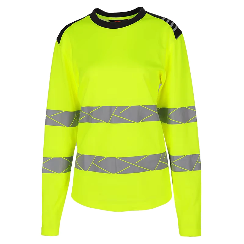 FRC Flame-Retardant Long-Sleeve Hi-Vis Reflective Safety Polo Shirt