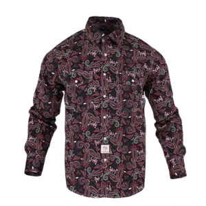 FRC Flame Retardant Paisley Printed Fashionable Cotton Twill CAT2 Fire Retardant Shirts