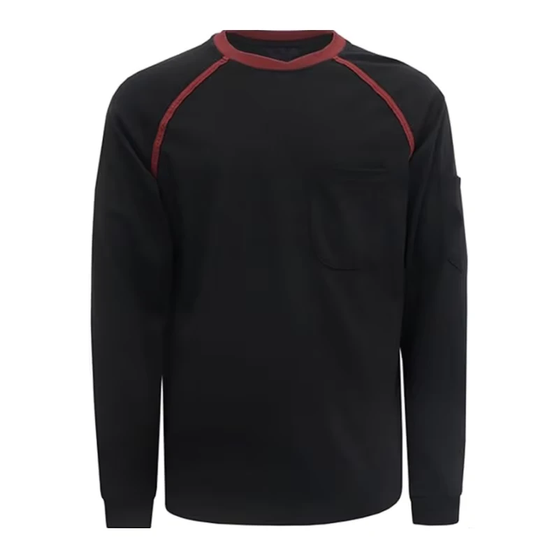 FRC Shirt Fire Proof Knit NFPA 2112 PPE Shirt Flame Resistant 5.5OZ CAT2 Pullover Shirts