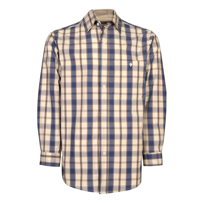 FRC0823Red 4.5OZ Fire Proof FR Printed Plaid Shirts with Button Loose Fit