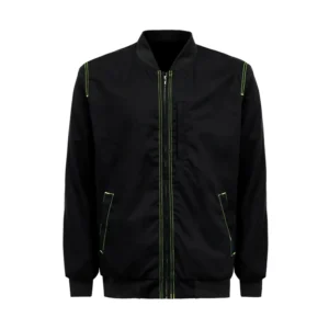 FRC1426 Black Fire Proof Water Repellent FR Lined Loose Fit Sewn Seams Jacket for Industrial Workers