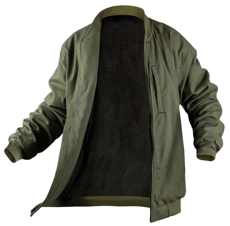 FRC1426 Green Water Repellent FR Lined Jacket for Industrial Workers