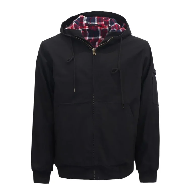 FRC3004-Black-Insulated-FR-Canvas-Safety-Jacket-with-Detachable-Hood-Protective-Fireproof-Clothing-for-Industrial-Workers