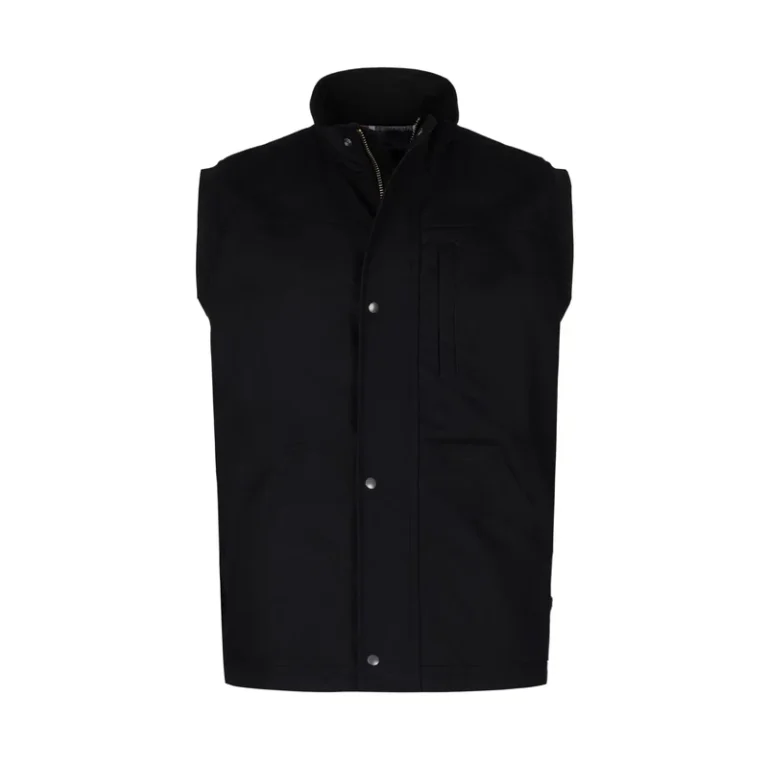 FRC3104-Black-Water-Repellent-FR-Lined-Loose-Fit-Vest-with-Sewing-Seam-for-Industrial-Construction-Workers