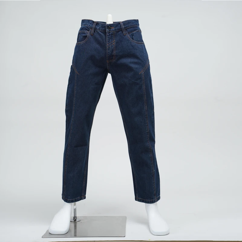 FRC3515 Flame Resistant Waterproof Decorative Line Denim Work Pants Arc Flash Safety Industrial Workers