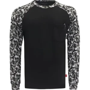 FRC5703 Safety Polo Shirt EN11612 NFPA2112 Certified Flame Resistant Printed Cotton Henley Custom Arc