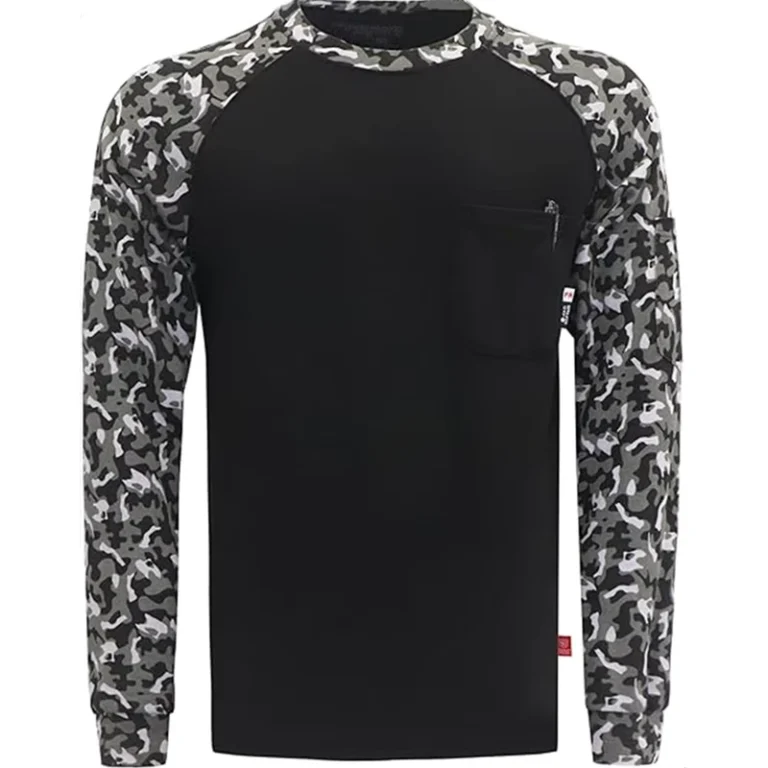 FRC5703-Safety-Polo-Shirt-EN11612-NFPA2112-Certified-Flame-Resistant-Printed-Cotton-Henley-Custom-Arc