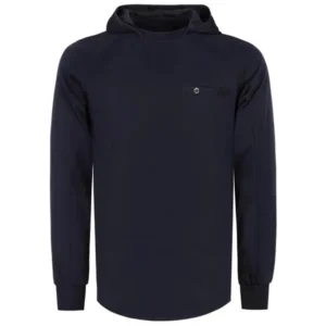 FRC5808Navy Fireproof Water Repellent FR Loose Fit Mock Neck Shirt for Construction and Welding Protective Safety
