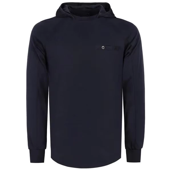 FRC5808Navy Fireproof Water Repellent FR Loose Fit Mock Neck Shirt for Construction and Welding Protective Safety