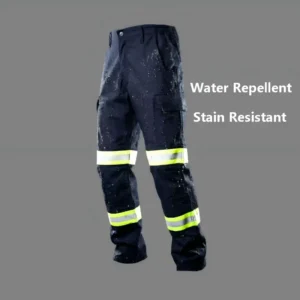 FRCA828HV 7oz Lightweight FR Rip Stop Hi Vis Reflective Fireproof Protective Industrial Safety Cargo Pants Water Proof