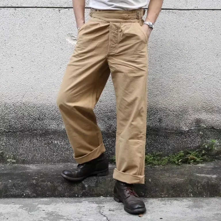 FY-Vintage-High-Waist-100-Cotton-Gurkha-Pants-Casual-Custom-Embroidery-logo-UK-Tactical-Trousers-for-Men-Khaki-Olive