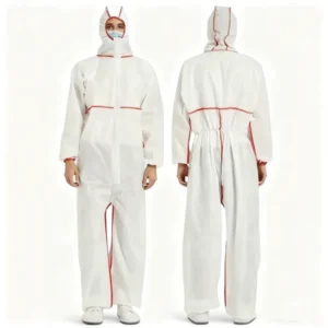 Factory 65g Microporous Breathable White Non Woven Disposable Coverall Suit Safety Work Clothes Medical Protective