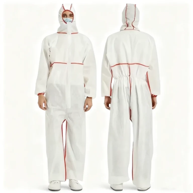 Factory-65g-Microporous-Breathable-White-Non-Woven-Disposable-Coverall-Suit-Safety-Work-Clothes-Medical-Protective