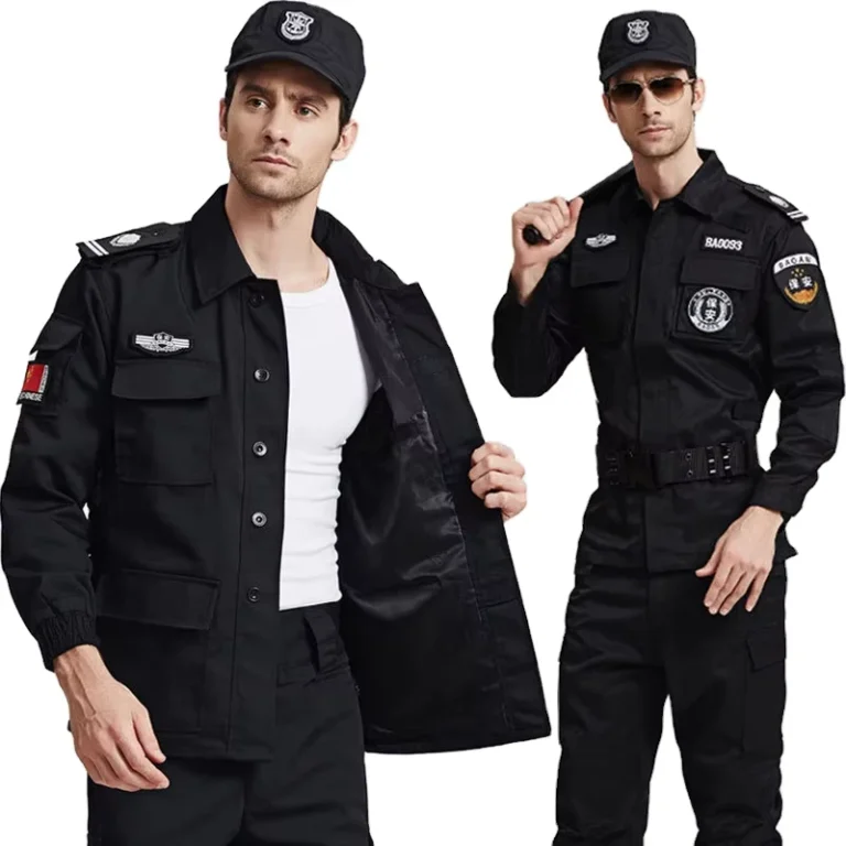 Factory-Black-Security-Jacket-Guard-Uniform-Tactical-Clothing-Airport-Security-Shirt-Uniforms