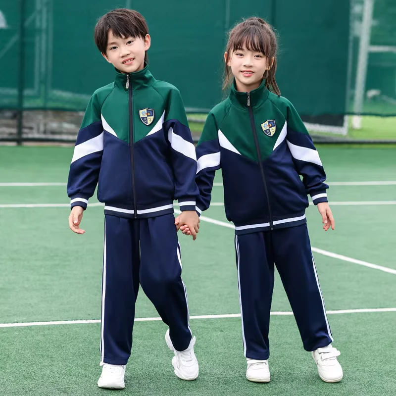 Factory Boys' and Girls' Student Sports Uniform Set for Kindergarten and Elementary School