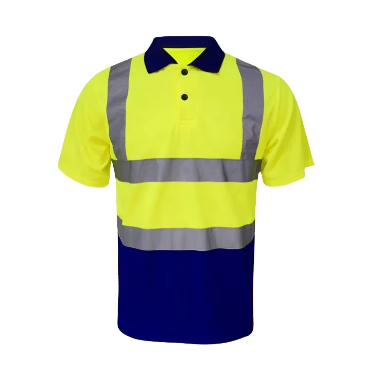 Factory Breathable Skin Friendly Short Sleeve Shirt High Visibility Hi Viz Polo Shirt