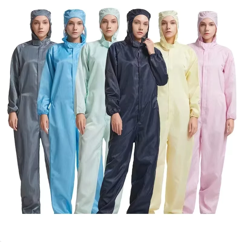 Factory China Disposable Coveralls Supplier Cleanroom Uniforms Work Jacket and Pants Antistatic Coverall
