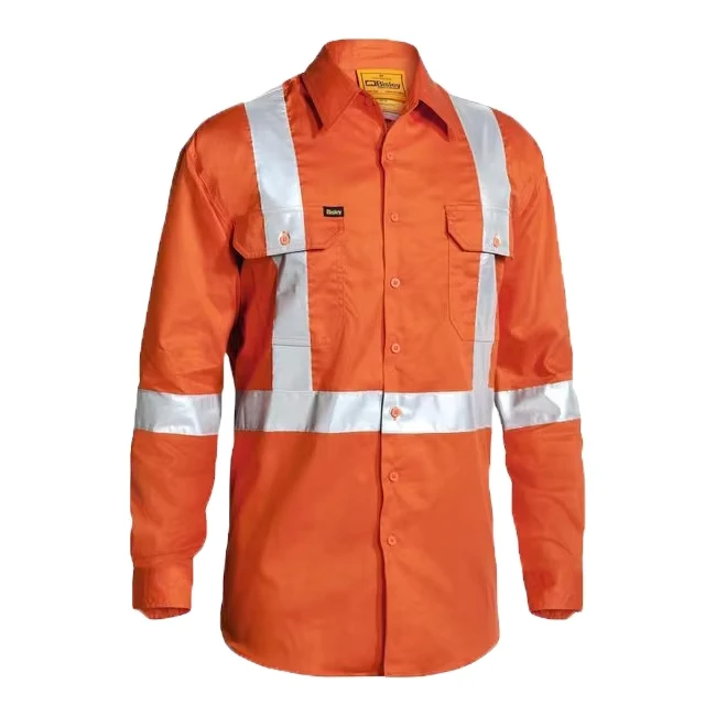 Factory Cotton Flame-Retardant Long Sleeve Industrial Workwear
