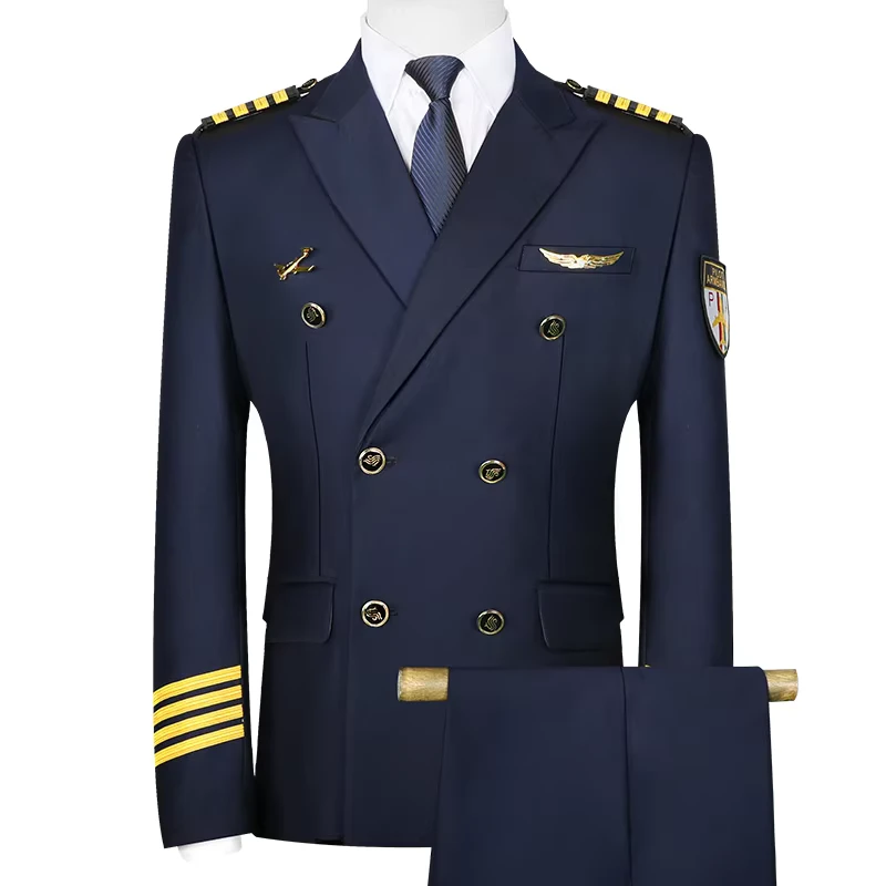 Factory Custom Airline Pilot Uniform Sets Captain Costume