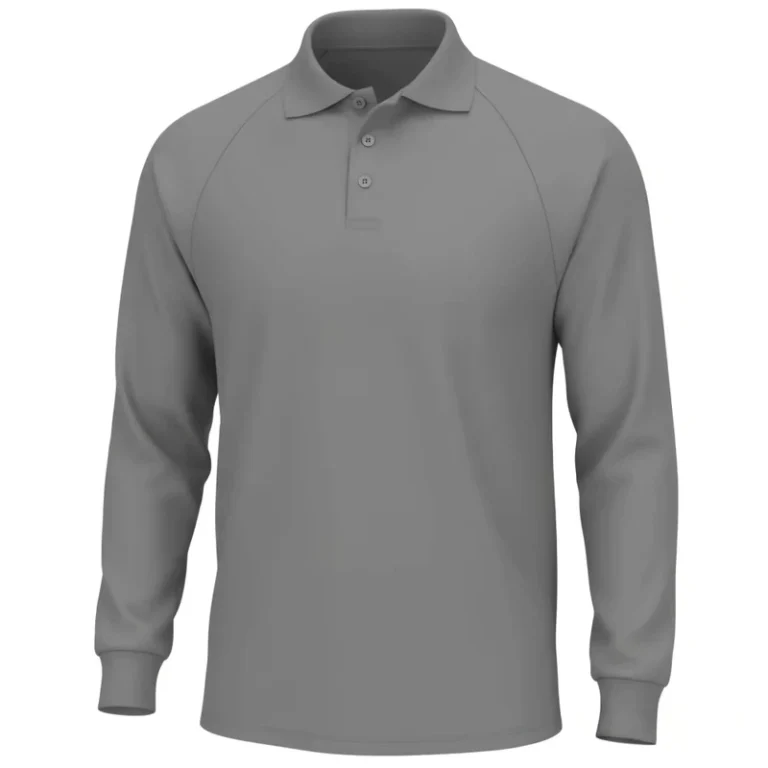 Factory-Custom-American-Mens-Fire-Resistant-Workwear-Clothing-Frc-Work-Polo-Shirt-Gray-Color